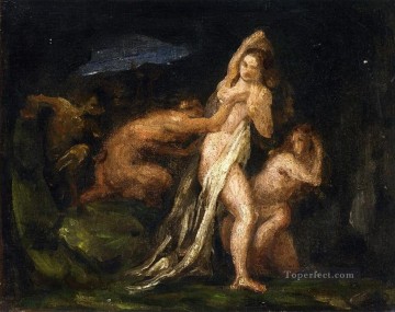 Sátiras y ninfas Paul Cezanne Desnudo impresionista Pinturas al óleo